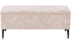Goossens excellent bedbank attent beige stof - 8235535-{merk}-proefmodel-proefmodel-stof-01